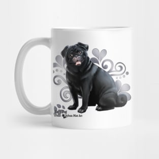 Black pug Mug